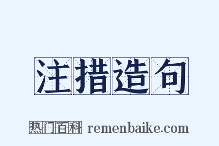 注措造句是什么意思的图片